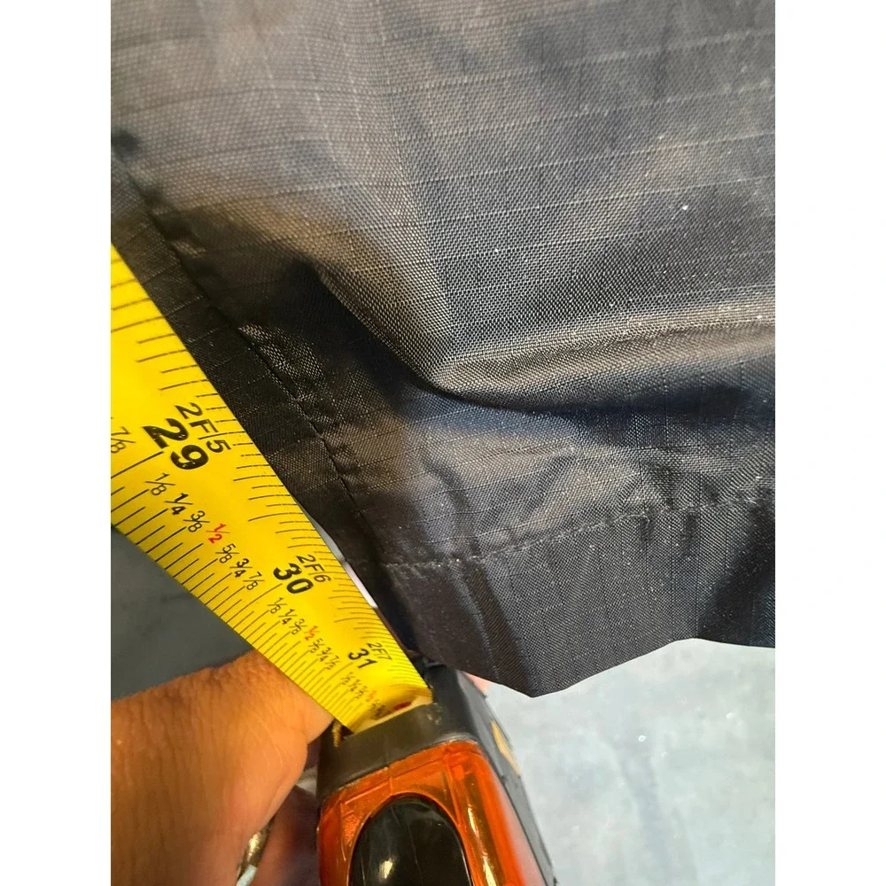 Red Ledge Mens Waterproof Rain Pants Black Ripstop Elastic Waist Outdoor XL